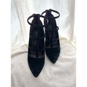 Report black suede heels